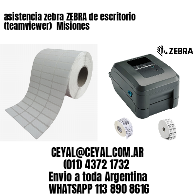 asistencia zebra ZEBRA de escritorio (teamviewer)  Misiones