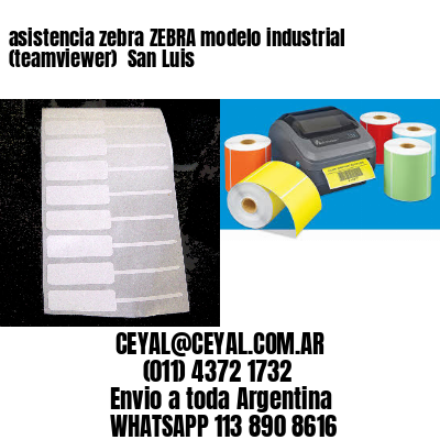 asistencia zebra ZEBRA modelo industrial (teamviewer)  San Luis