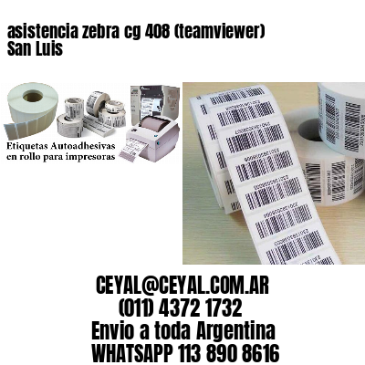 asistencia zebra cg 408 (teamviewer)  San Luis