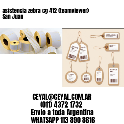 asistencia zebra cg 412 (teamviewer)  San Juan