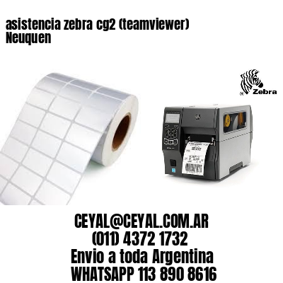 asistencia zebra cg2 (teamviewer)  Neuquen