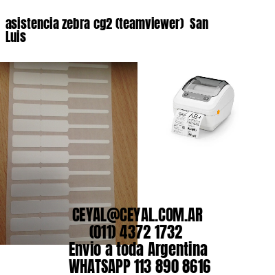 asistencia zebra cg2 (teamviewer)  San Luis