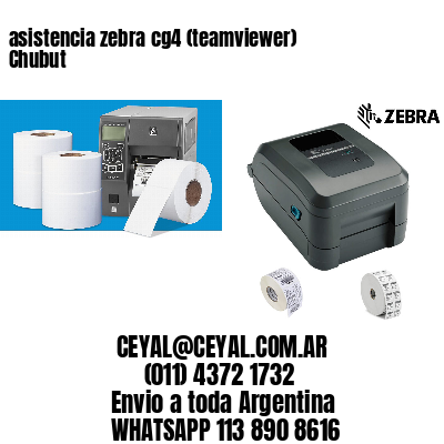 asistencia zebra cg4 (teamviewer)  Chubut