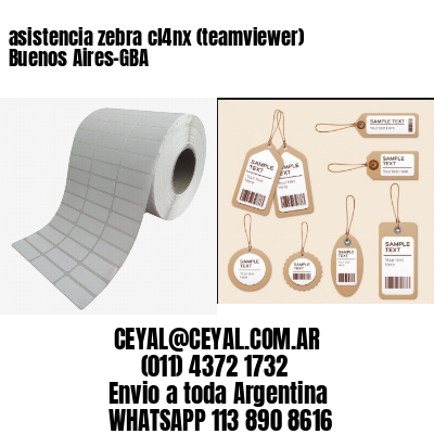 asistencia zebra cl4nx (teamviewer)  Buenos Aires-GBA