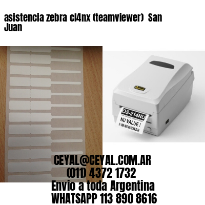 asistencia zebra cl4nx (teamviewer)  San Juan