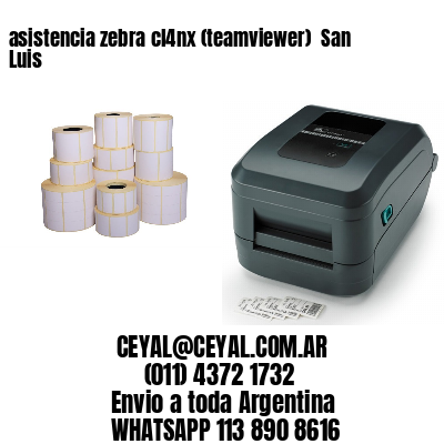 asistencia zebra cl4nx (teamviewer)  San Luis