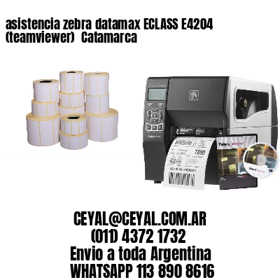 asistencia zebra datamax ECLASS E4204 (teamviewer)  Catamarca