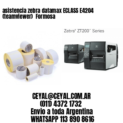 asistencia zebra datamax ECLASS E4204 (teamviewer)  Formosa