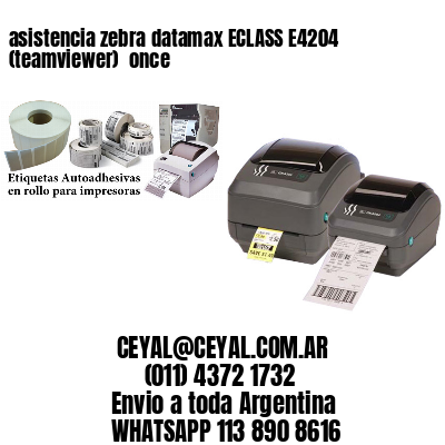 asistencia zebra datamax ECLASS E4204 (teamviewer)  once