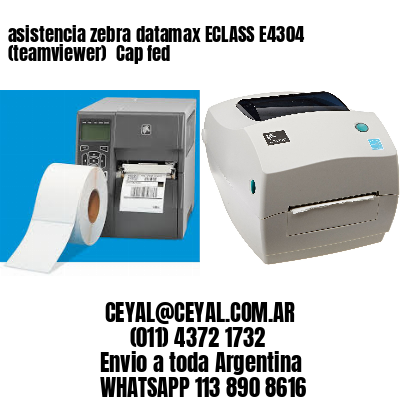 asistencia zebra datamax ECLASS E4304 (teamviewer)  Cap fed