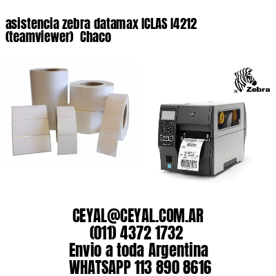 asistencia zebra datamax ICLAS I4212 (teamviewer)  Chaco