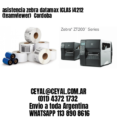asistencia zebra datamax ICLAS I4212 (teamviewer)  Cordoba