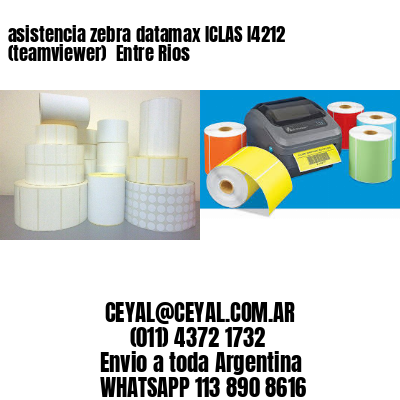 asistencia zebra datamax ICLAS I4212 (teamviewer)  Entre Rios