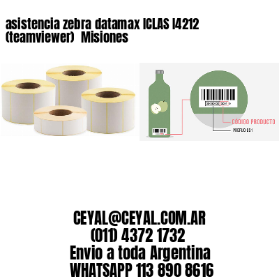 asistencia zebra datamax ICLAS I4212 (teamviewer)  Misiones