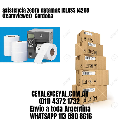 asistencia zebra datamax ICLASS I4208 (teamviewer)  Cordoba