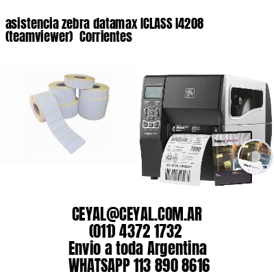 asistencia zebra datamax ICLASS I4208 (teamviewer)  Corrientes
