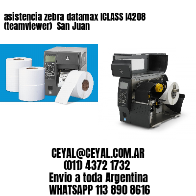 asistencia zebra datamax ICLASS I4208 (teamviewer)  San Juan