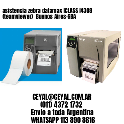 asistencia zebra datamax ICLASS I4308 (teamviewer)  Buenos Aires-GBA