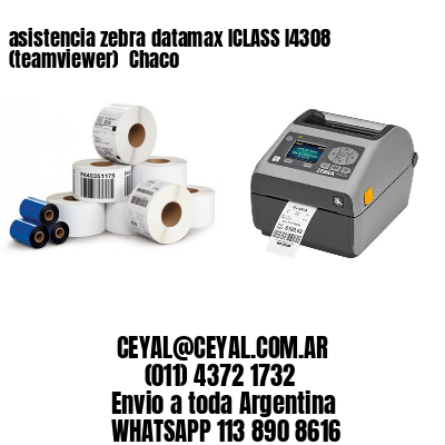 asistencia zebra datamax ICLASS I4308 (teamviewer)  Chaco