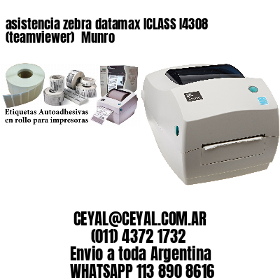 asistencia zebra datamax ICLASS I4308 (teamviewer)  Munro