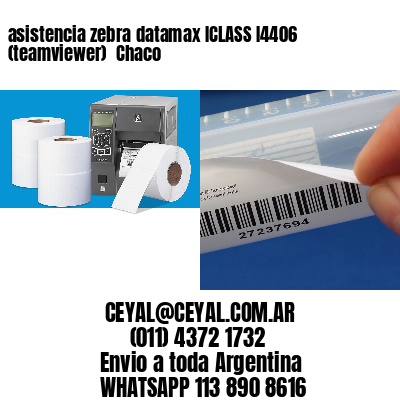asistencia zebra datamax ICLASS I4406 (teamviewer)  Chaco