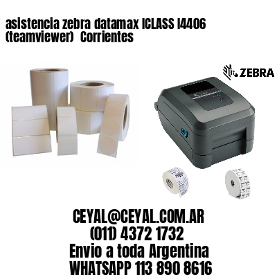 asistencia zebra datamax ICLASS I4406 (teamviewer)  Corrientes