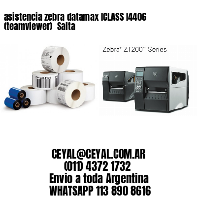 asistencia zebra datamax ICLASS I4406 (teamviewer)  Salta