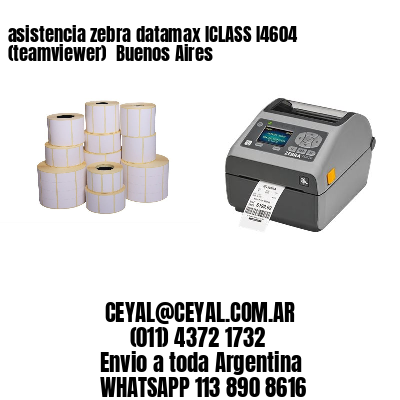 asistencia zebra datamax ICLASS I4604 (teamviewer)  Buenos Aires