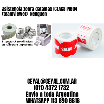 asistencia zebra datamax ICLASS I4604 (teamviewer)  Neuquen