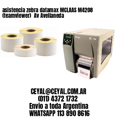 asistencia zebra datamax MCLAAS M4208 (teamviewer)  Av Avellaneda