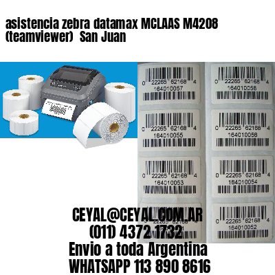 asistencia zebra datamax MCLAAS M4208 (teamviewer)  San Juan