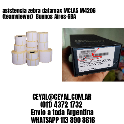 asistencia zebra datamax MCLAS M4206 (teamviewer)  Buenos Aires-GBA