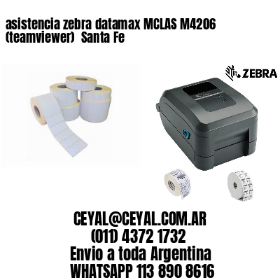 asistencia zebra datamax MCLAS M4206 (teamviewer)  Santa Fe
