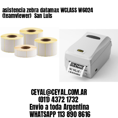 asistencia zebra datamax WCLASS W6024 (teamviewer)  San Luis