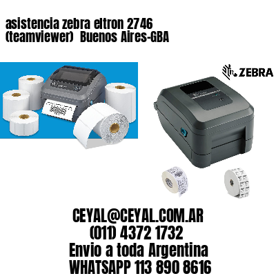 asistencia zebra eltron 2746 (teamviewer)  Buenos Aires-GBA