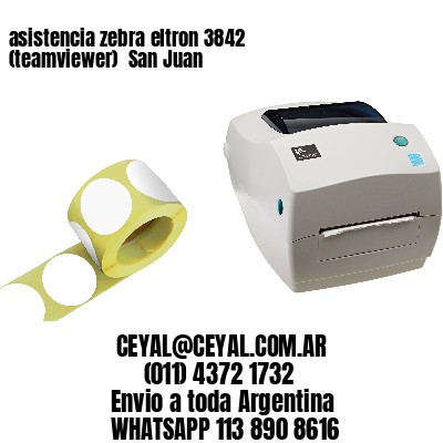 asistencia zebra eltron 3842 (teamviewer)  San Juan