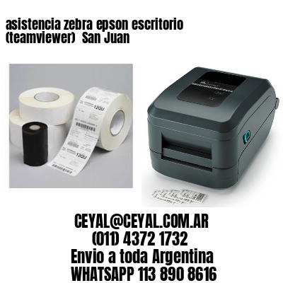 asistencia zebra epson escritorio (teamviewer)  San Juan
