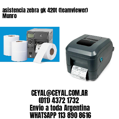 asistencia zebra gk 420t (teamviewer)  Munro
