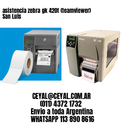 asistencia zebra gk 420t (teamviewer)  San Luis