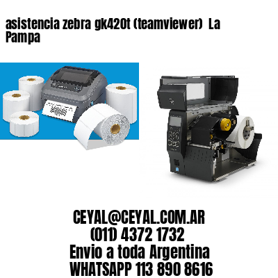 asistencia zebra gk420t (teamviewer)  La Pampa