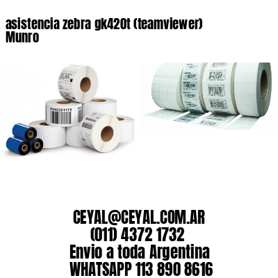 asistencia zebra gk420t (teamviewer)  Munro