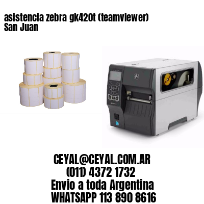 asistencia zebra gk420t (teamviewer)  San Juan