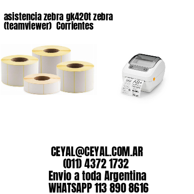 asistencia zebra gk420t zebra (teamviewer)  Corrientes