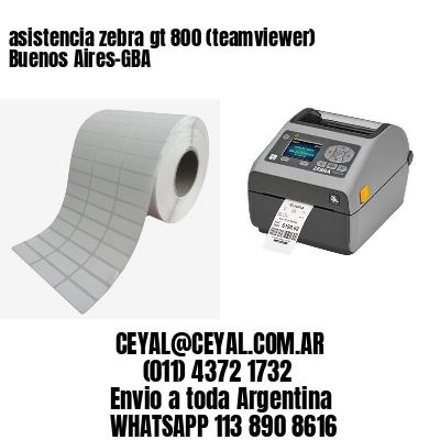 asistencia zebra gt 800 (teamviewer)  Buenos Aires-GBA