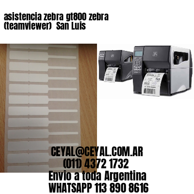 asistencia zebra gt800 zebra (teamviewer)  San Luis