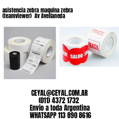 asistencia zebra maquina zebra (teamviewer)  Av Avellaneda