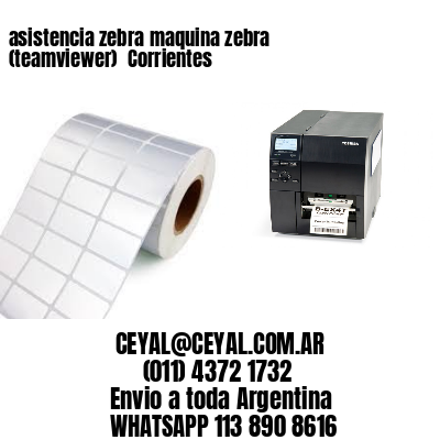 asistencia zebra maquina zebra (teamviewer)  Corrientes