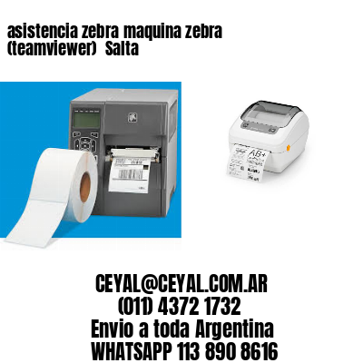 asistencia zebra maquina zebra (teamviewer)  Salta