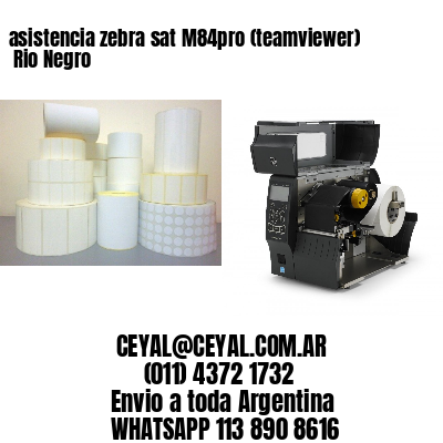 asistencia zebra sat M84pro (teamviewer)  Rio Negro