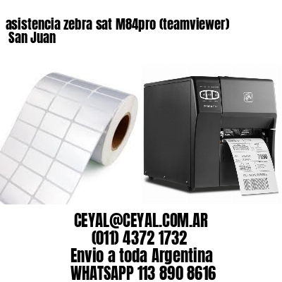 asistencia zebra sat M84pro (teamviewer)  San Juan